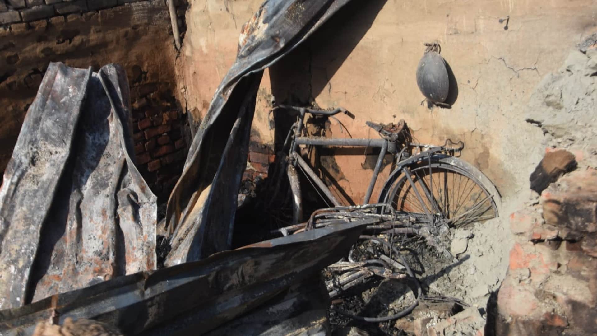 Only clothes left on the body worrying about settling the household pain spilling over remembering the scene in Gokulpuri fire