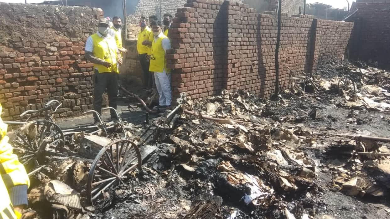 Only clothes left on the body worrying about settling the household pain spilling over remembering the scene in Gokulpuri fire
