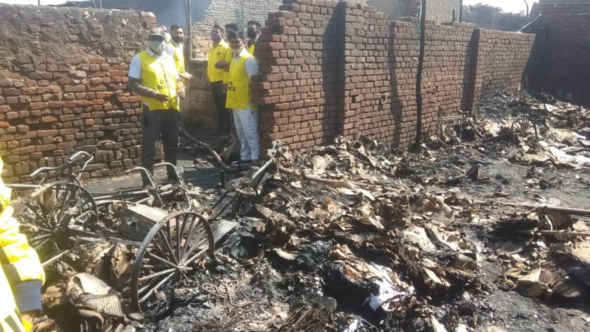 Only clothes left on the body worrying about settling the household pain spilling over remembering the scene in Gokulpuri fire