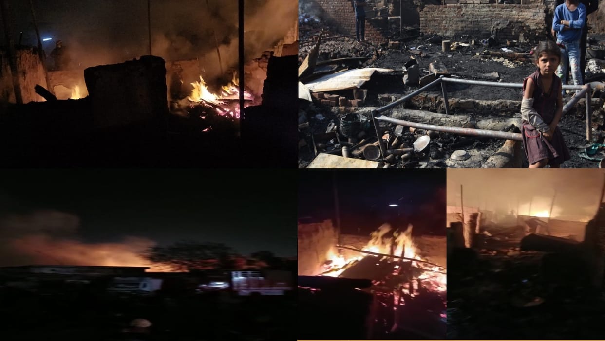 gokulpuri fire accident Jhuggi basti Me lagi aag gokulpuri fire news in hindi