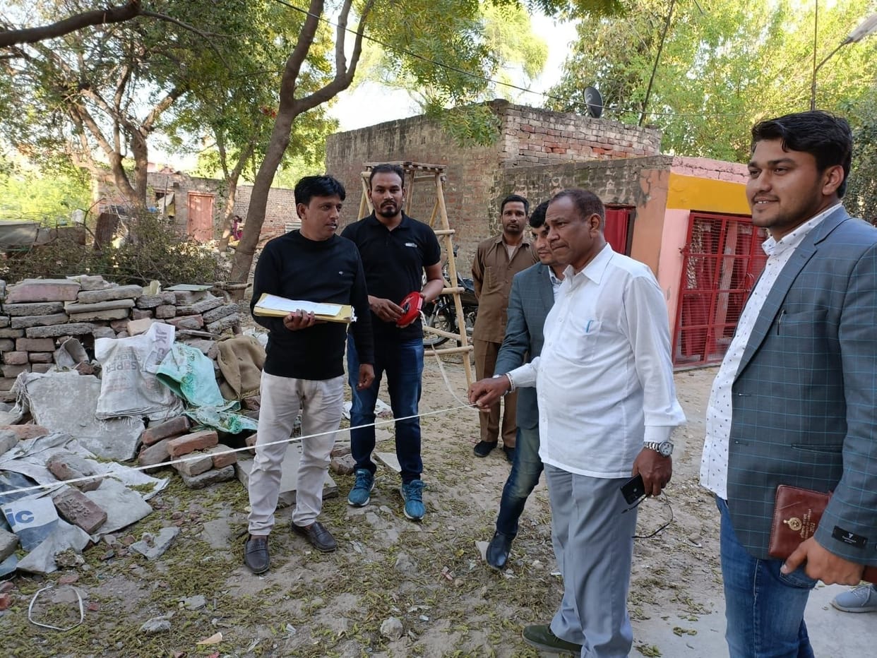 Demarcation of land purchased from PGI for 73 houses