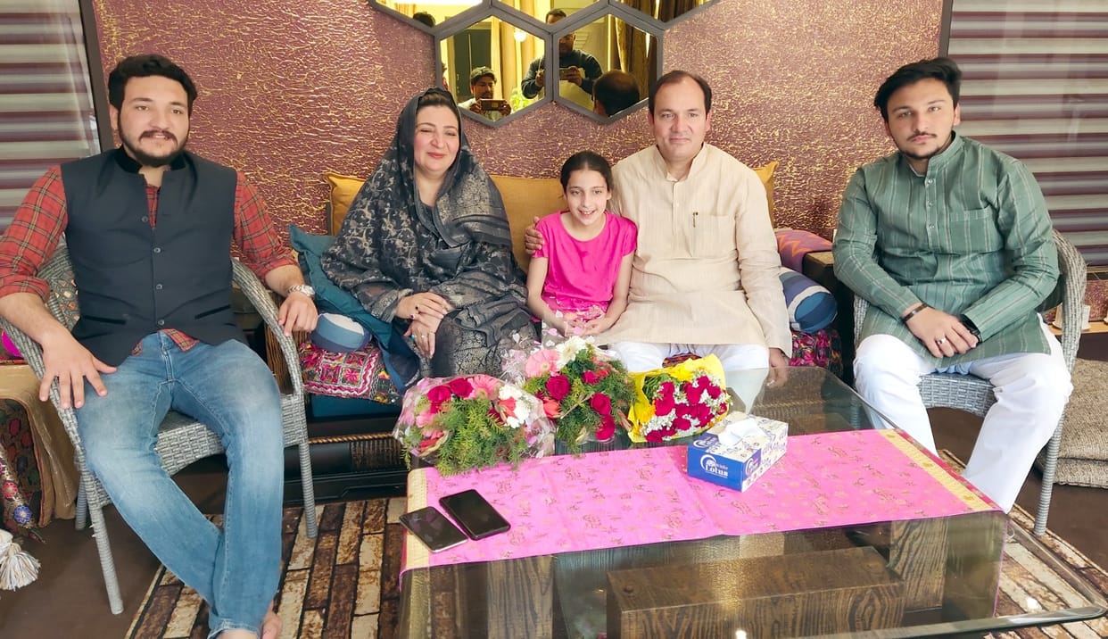 Celebration at home of winners