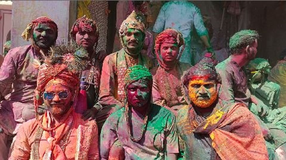 Nandgaon Barsana Lathmar Holi Celebration In Mathura