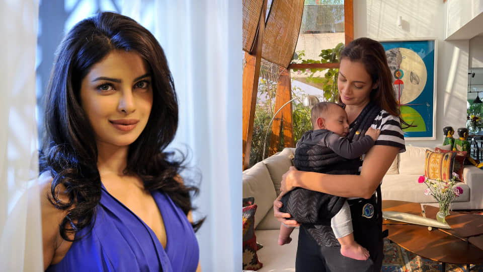 Dia Mirza shared son avyaan rekhi solo photo priyanka chopra kareena kapoor commented