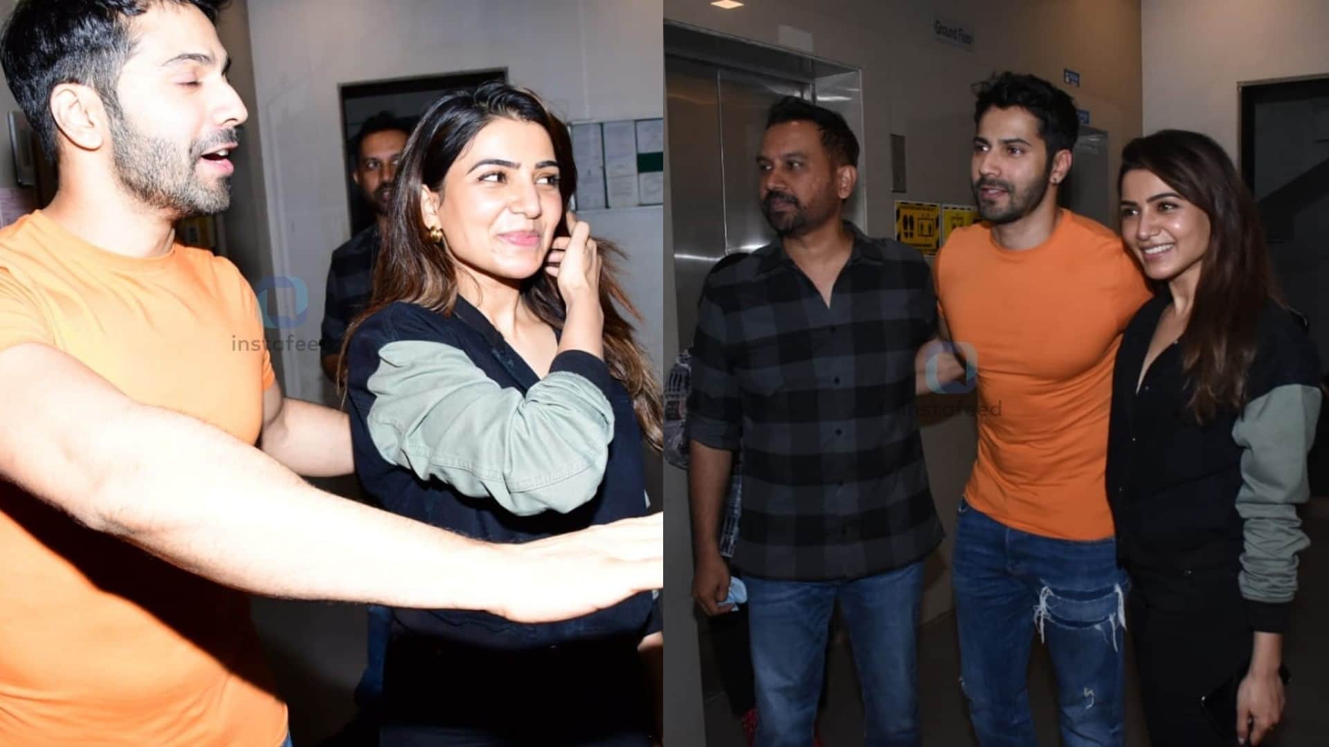 Varun Dhawan was spotted protecting Samantha Ruth Prabhu from paparazzi in a viral video