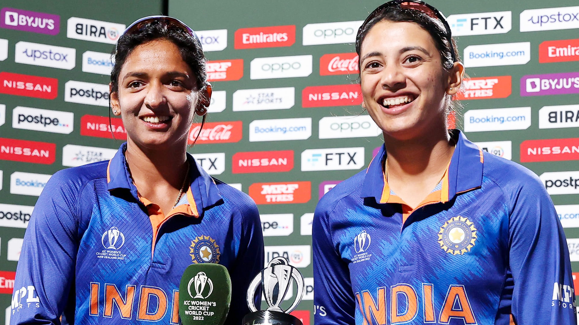 India vs West Indies Womens World Cup Photos: Smriti Mandhana shares Player of The Match trophy with Harmanpreet Kaur, Smiles on Mithali Raj face after victory