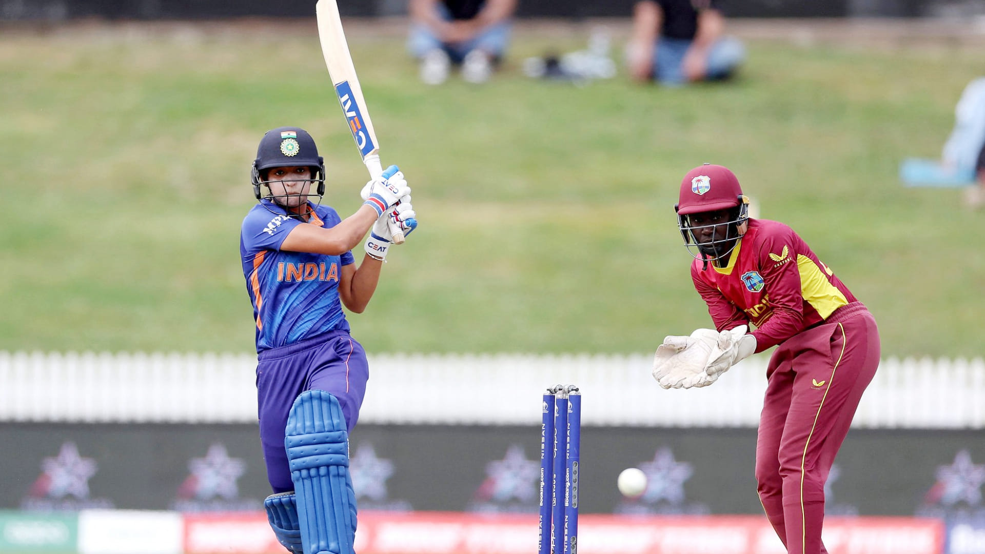 India vs West Indies Womens World Cup Photos: Smriti Mandhana shares Player of The Match trophy with Harmanpreet Kaur, Smiles on Mithali Raj face after victory