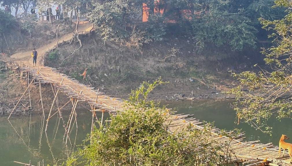 Bamboo bridge also broken, fear of accident