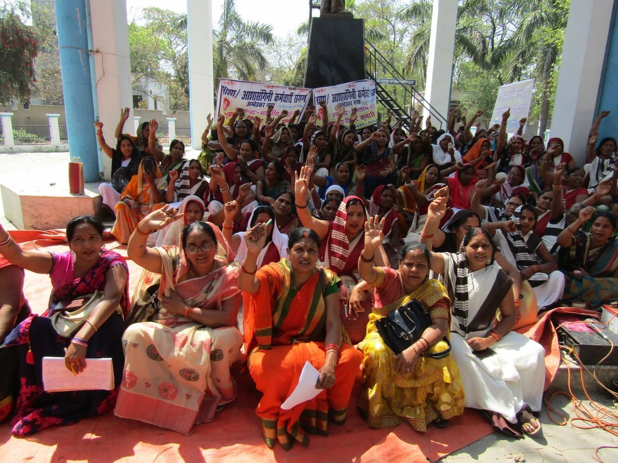 Asha Sangini raised her voice for demands