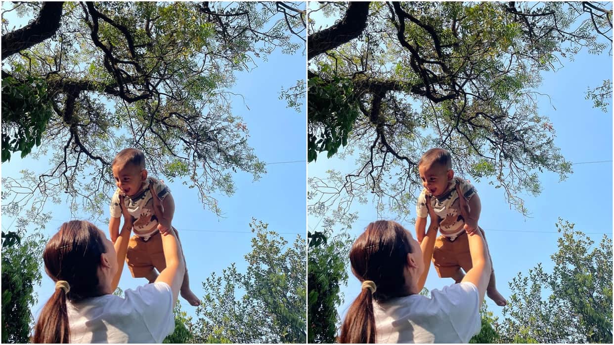 Dia Mirza shared a photo with son avyaan playing in the park fans said Super Mom