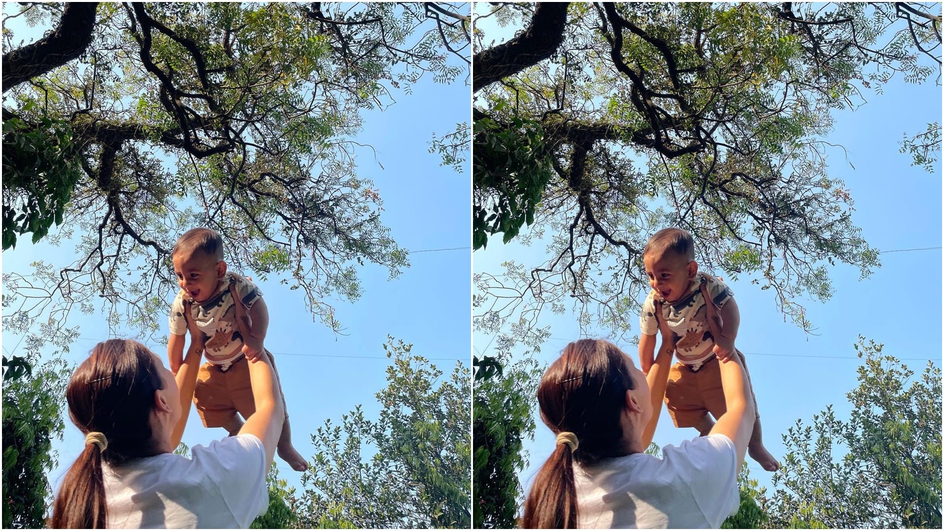 Dia Mirza Spotted with her son Avyaan and hide his face so that paparazzi can not clicks his pictures