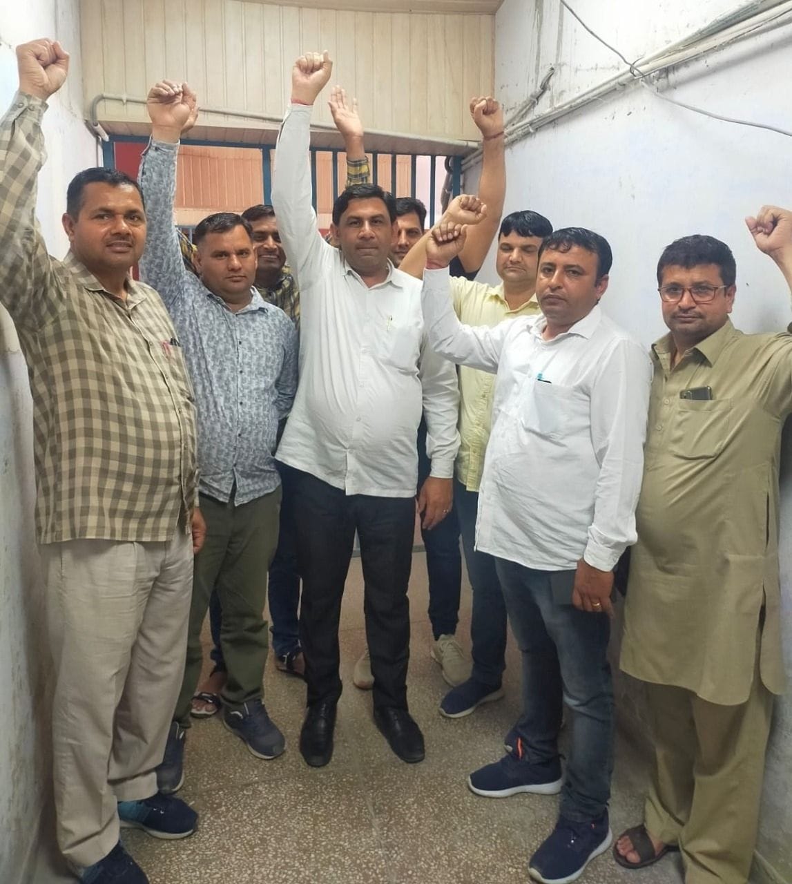 Roadways personnel protested against duty branch clerk