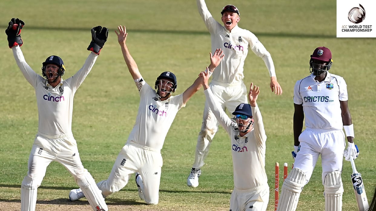England drawn the first teat match against west Indies remains last on world Test Championship Points table