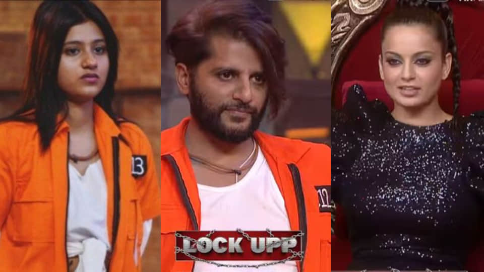 Lock upp kangana ranaut angry on karanvir bohra for fake love angle with anjali arora