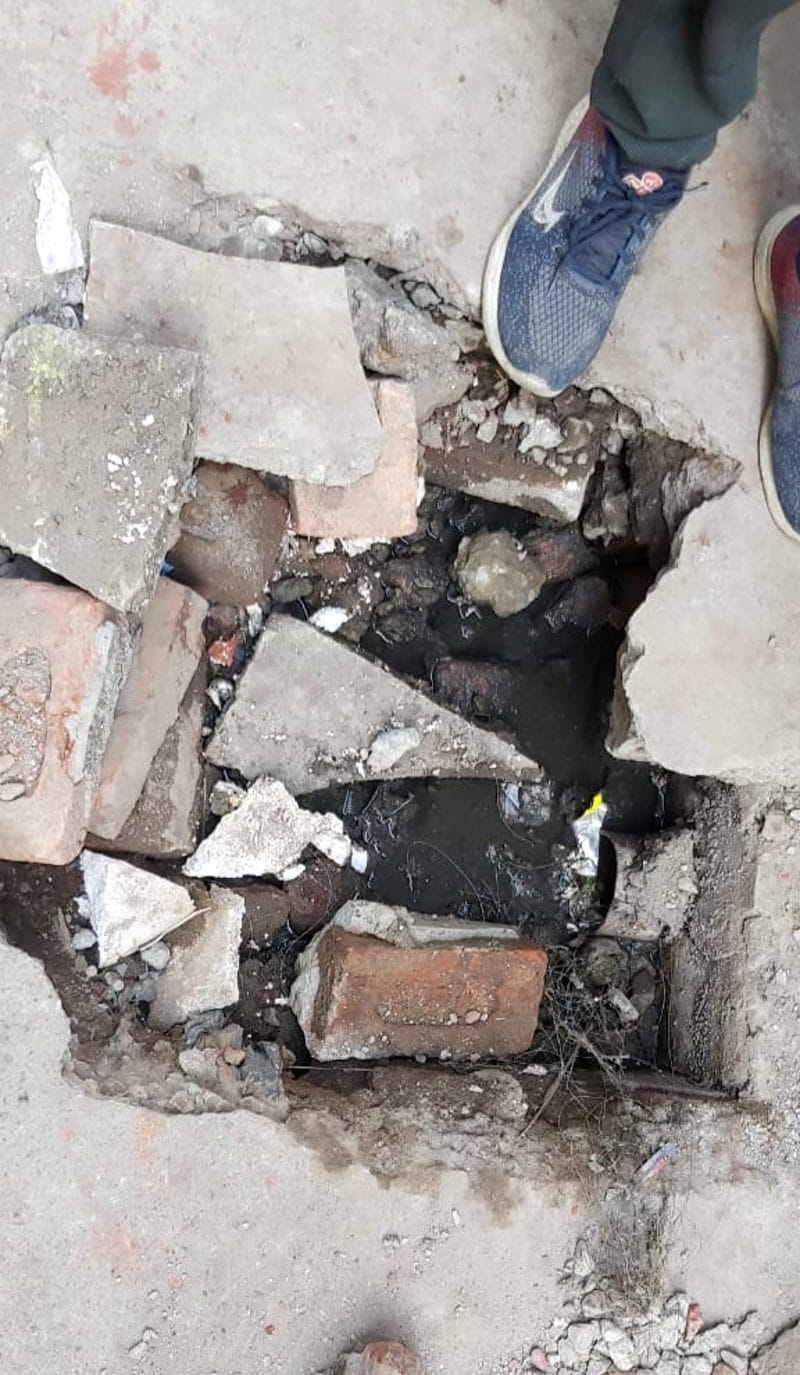 Somewhere sewer chowk and somewhere the manhole lids are broken