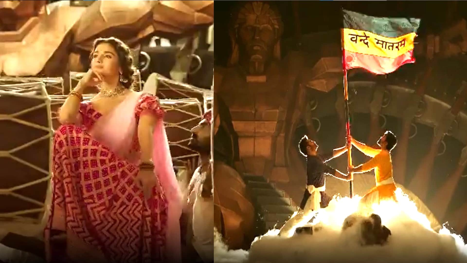 SS Rajamouli Ramcharan and Jr NTR reach Gujarat RRR becomes the first film to make their presence front of Statue of Unity
