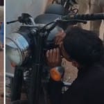 पुलिस के सामने 30 सेकेंड में चुराकर बताई बुलेट।