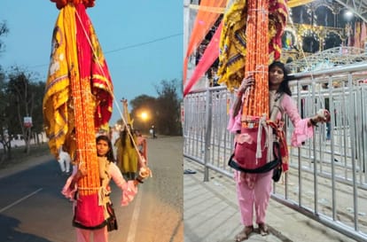 Aarti of Ajmer is offering 51 nishan daily to Khatu Shyam Baba Sikar left job and home in devotion