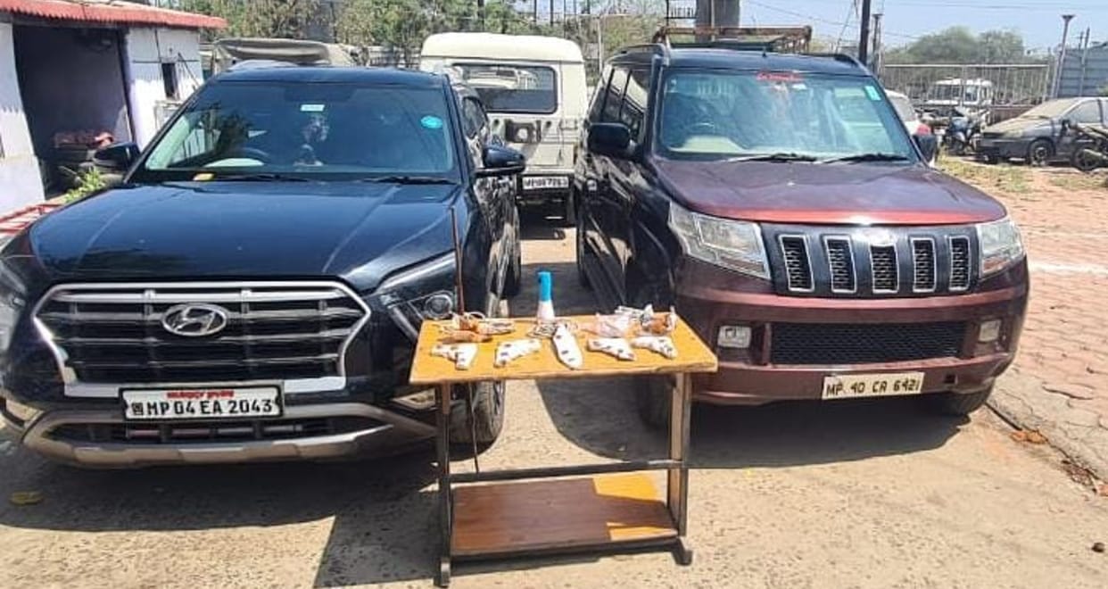 Bhopal: 7 arrested for planning robbery, 4 pistols, 7 rounds, knife and two cars seized, all miscreants history-sheeters