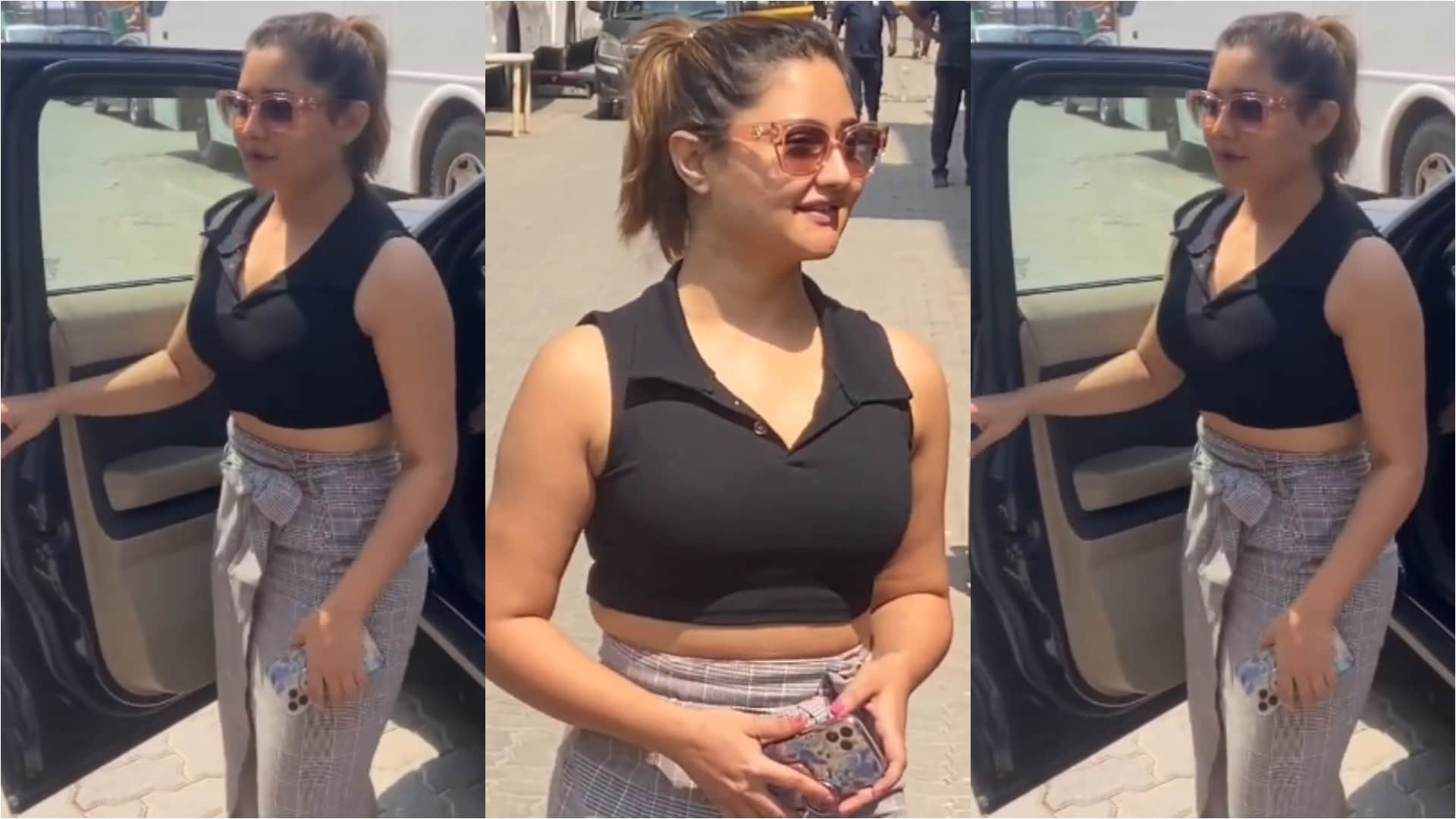 rashmi desai impress fans with casual stylish dress wearing skirt over crop top