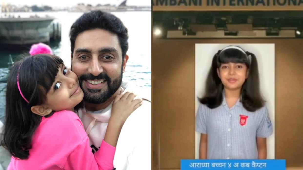 Viral Video: Abhishek bachchan reacts to Aaradhya bachchan's new viral video of reciting a hindi poem