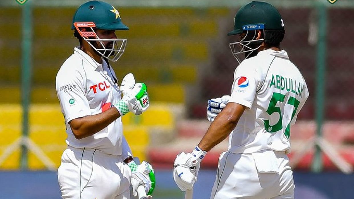 Australia Eight wickets away from win in karachi test babar Azam hit century