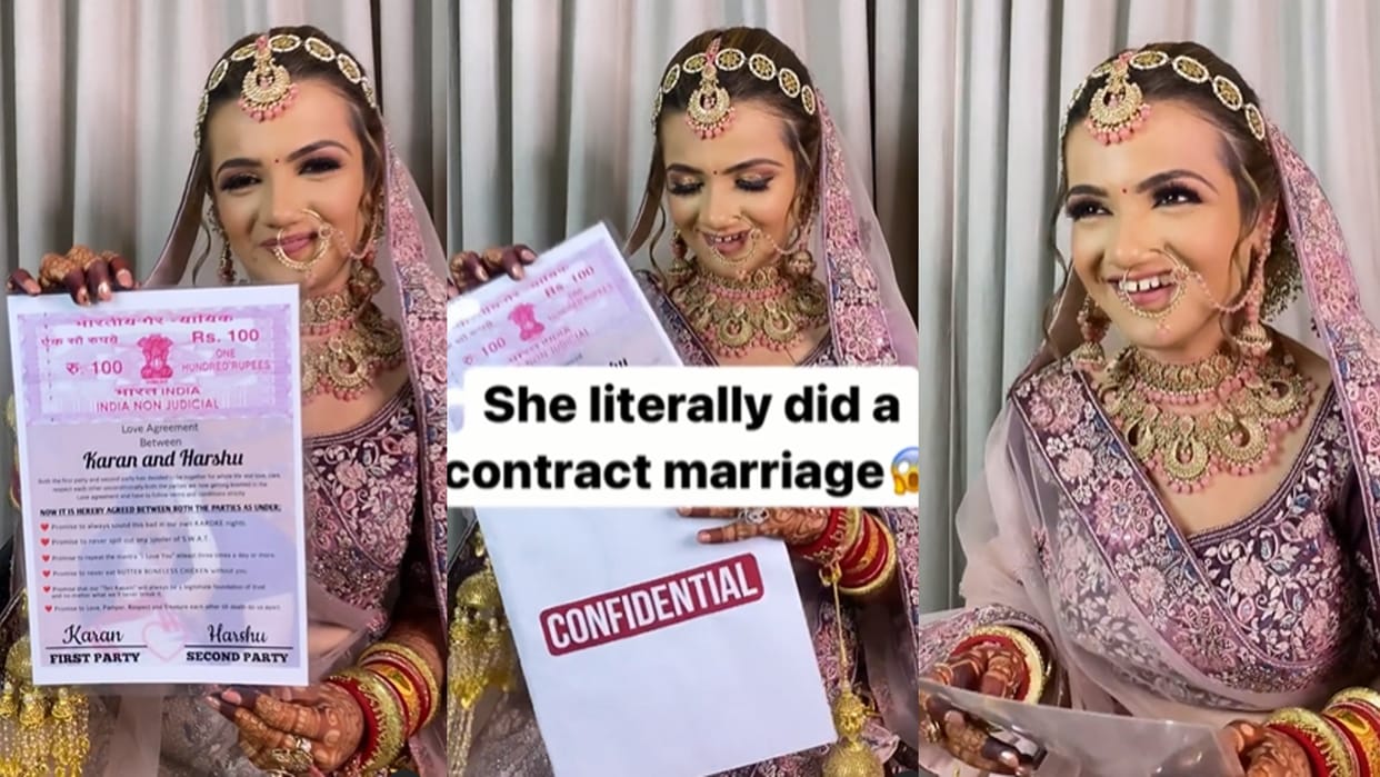 Know what kind of agreement the bride did with the groom before marriage