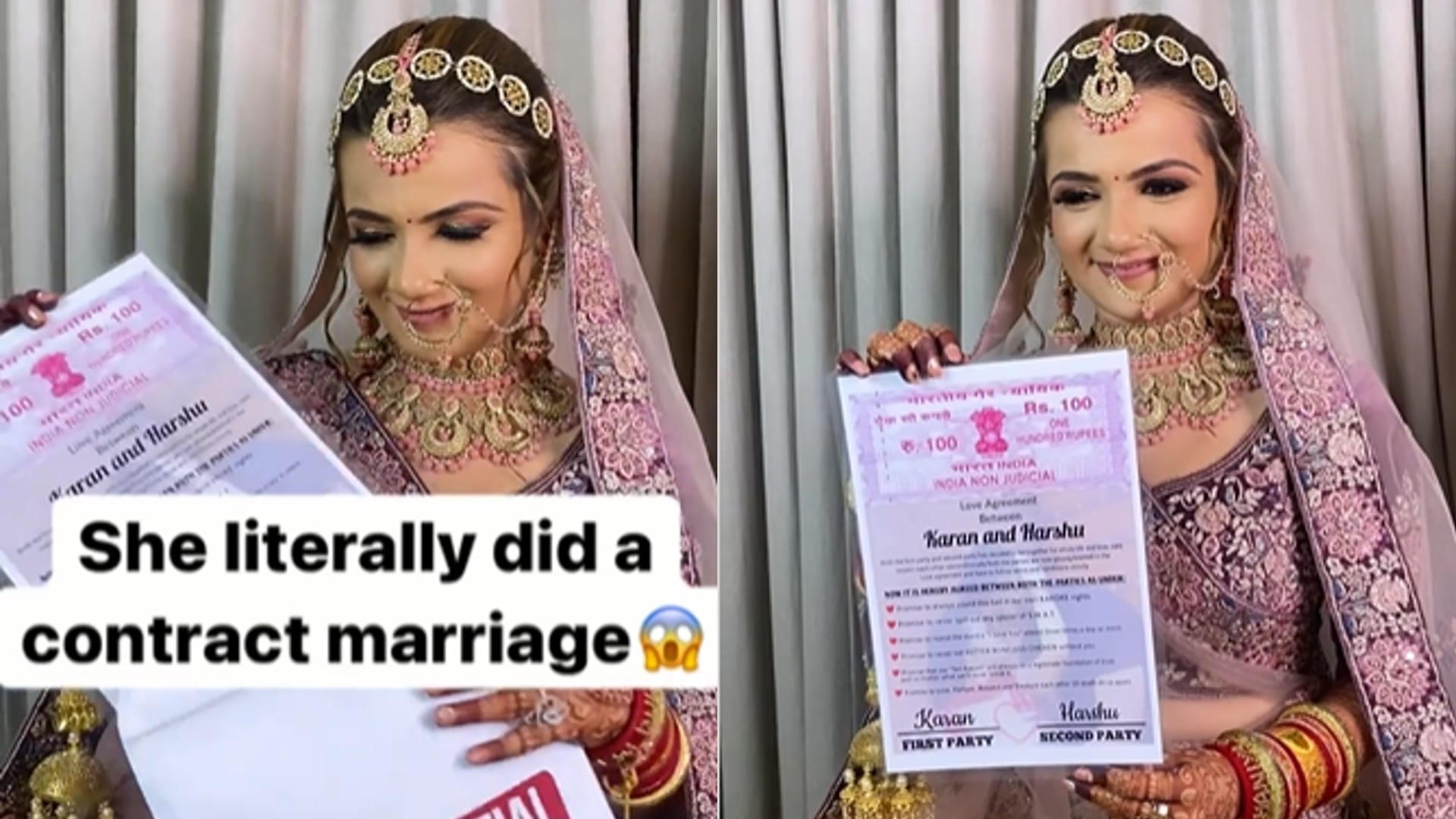 Know what kind of agreement the bride did with the groom before marriage