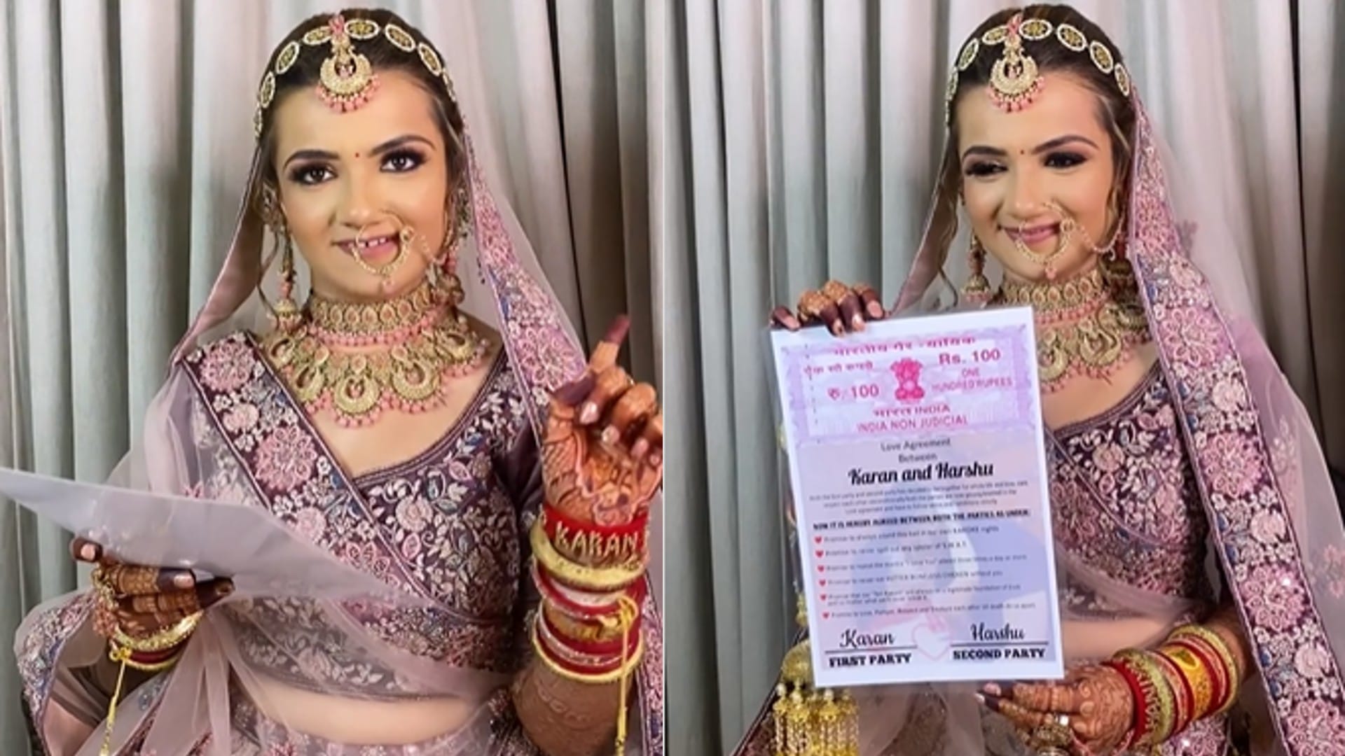 Know what kind of agreement the bride did with the groom before marriage