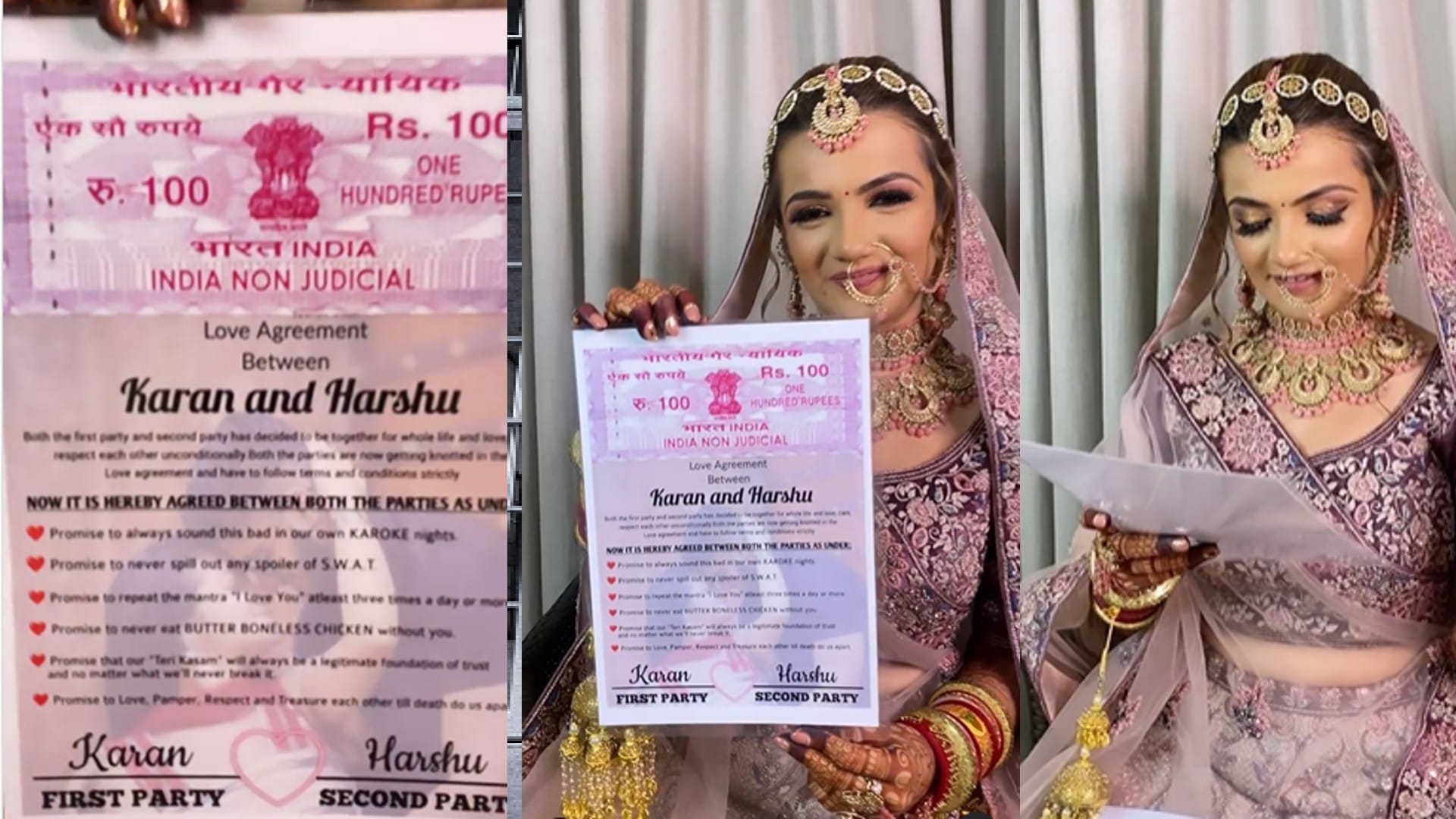 Know what kind of agreement the bride did with the groom before marriage