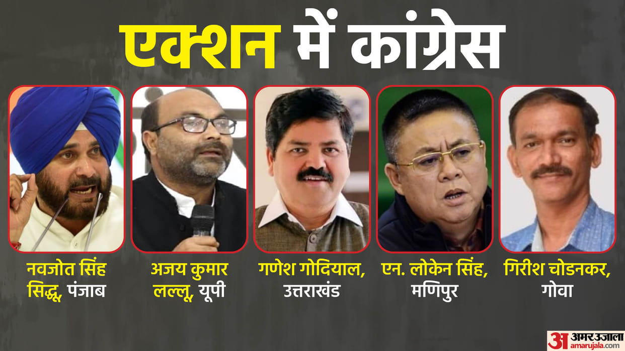 Sonia Gandhi has asked resignations of the PCC Presidents of Uttar Pradesh Uttarakhand Punjab Goa Manipur