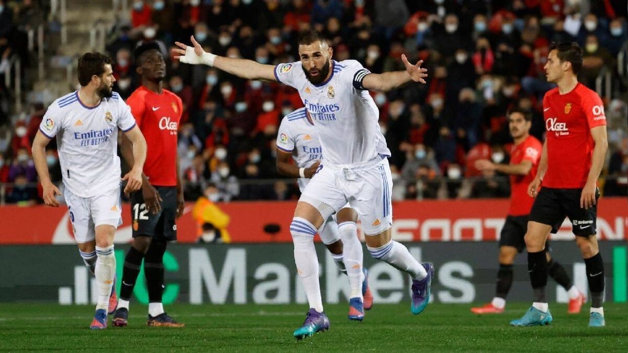 La Liga Karim Benzema golden journey continues scored two goals Real Madrid beat Mallorca to register fourth consecutive win