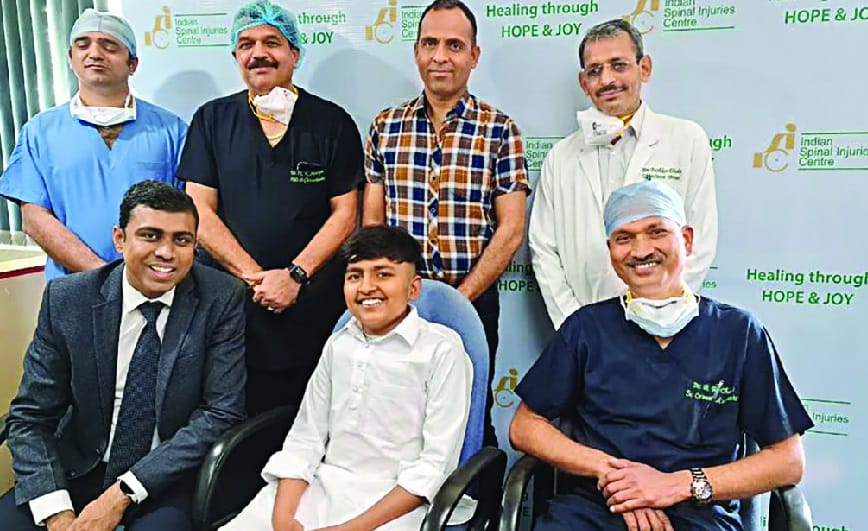 Teenager's life saved from rare disease kyphoscoliosis by delhi doctors