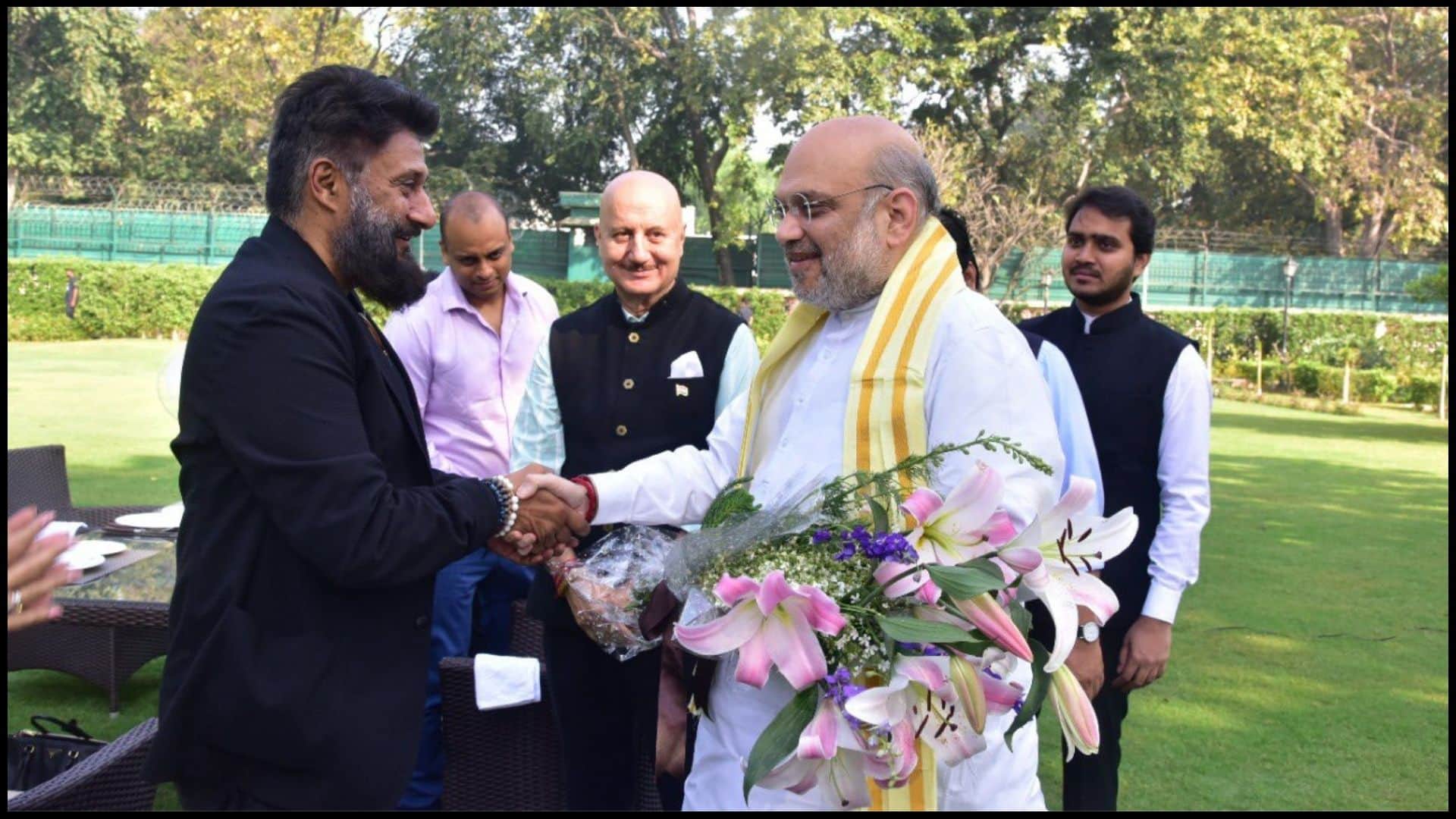 The Kashmir Files team Vivek Ranjan Agnihotri, Pallavi Joshi, and Anupam Kher meets Home Minister Amit Shah in Delhi