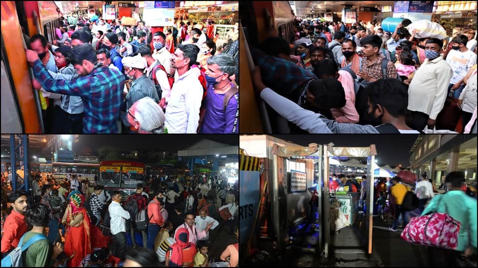 huge crowd of passengers in view of holi at anand vihar railway station