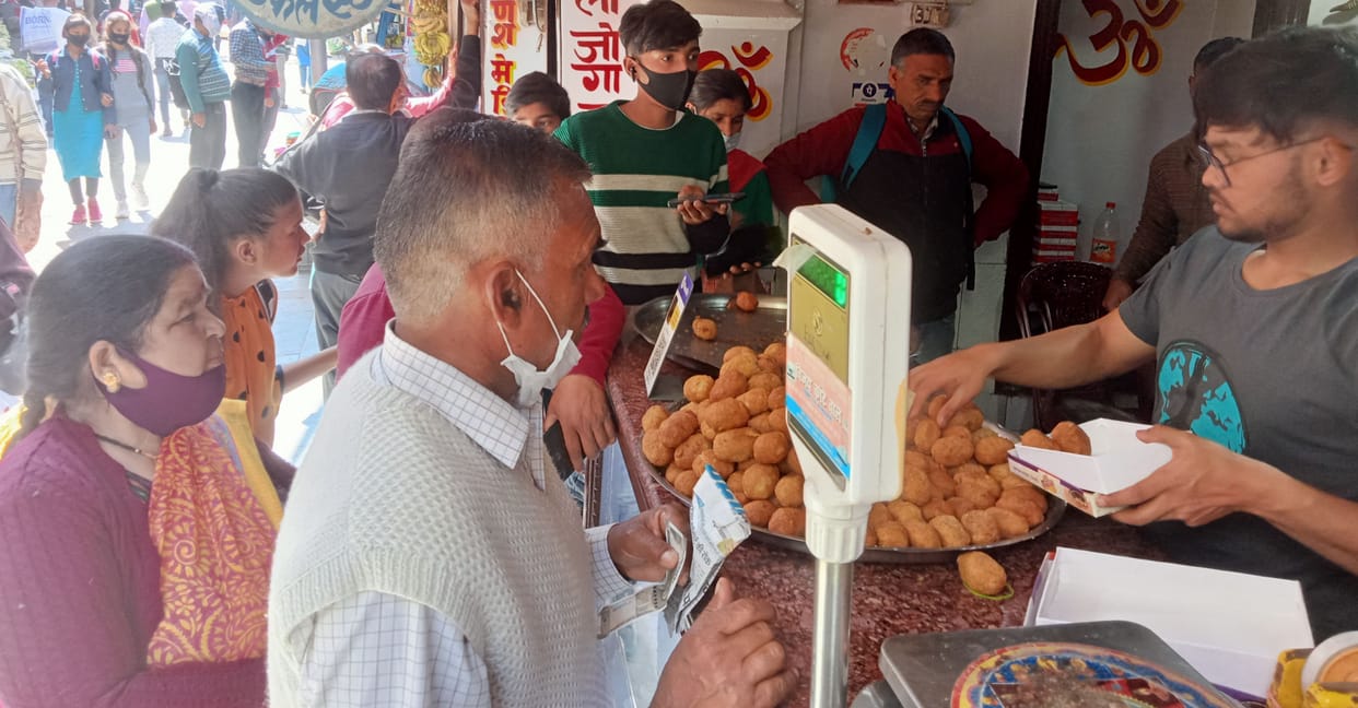 Sale of Gujhiya in Almora