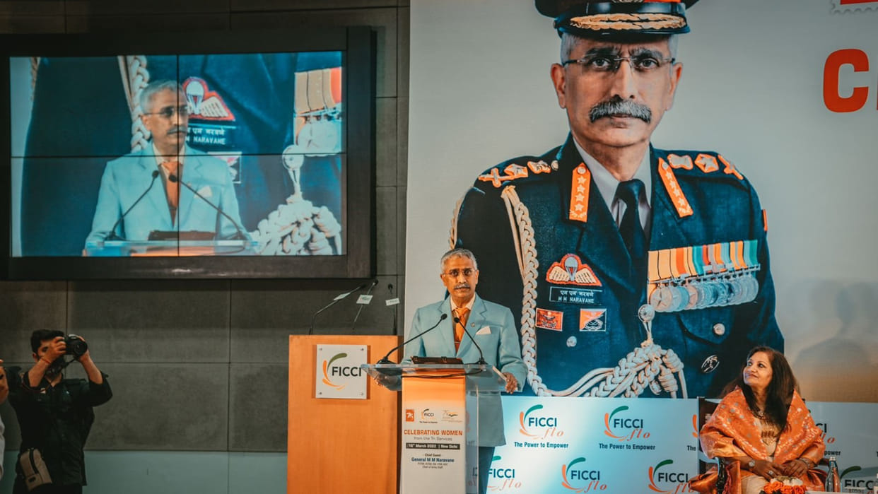 Army Chief general MM Naravane says need to open all vistas of Indian society for women at an event organized by FICCI