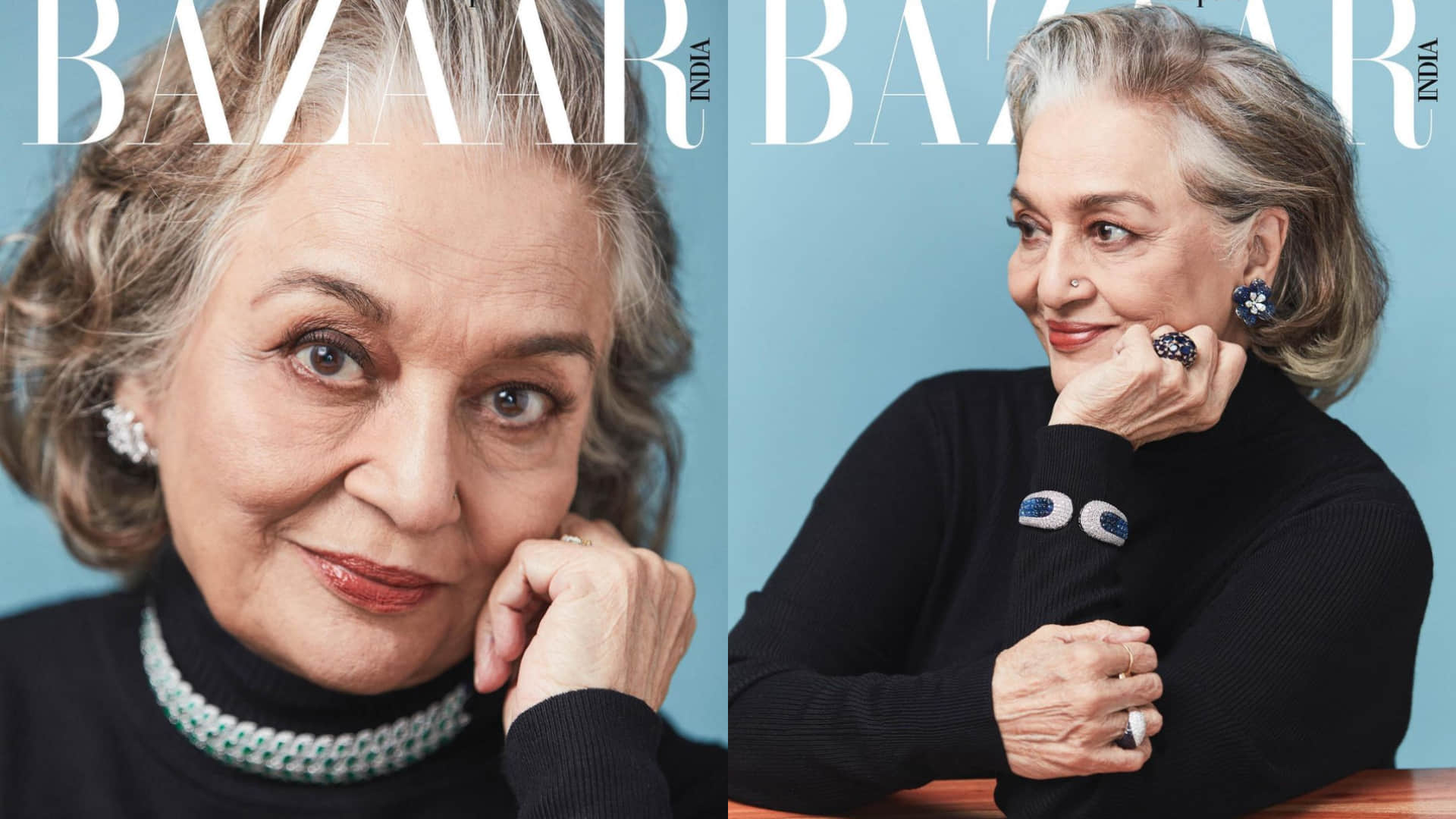 asha parekh photoshoot for magazine photoshoot in black western outfit