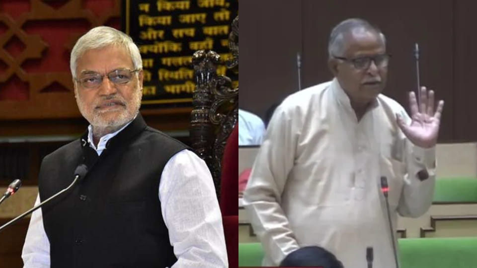 Clashes between Congress MLA Ramnarayan Meena and Speaker CP Joshi in Rajasthan assembly