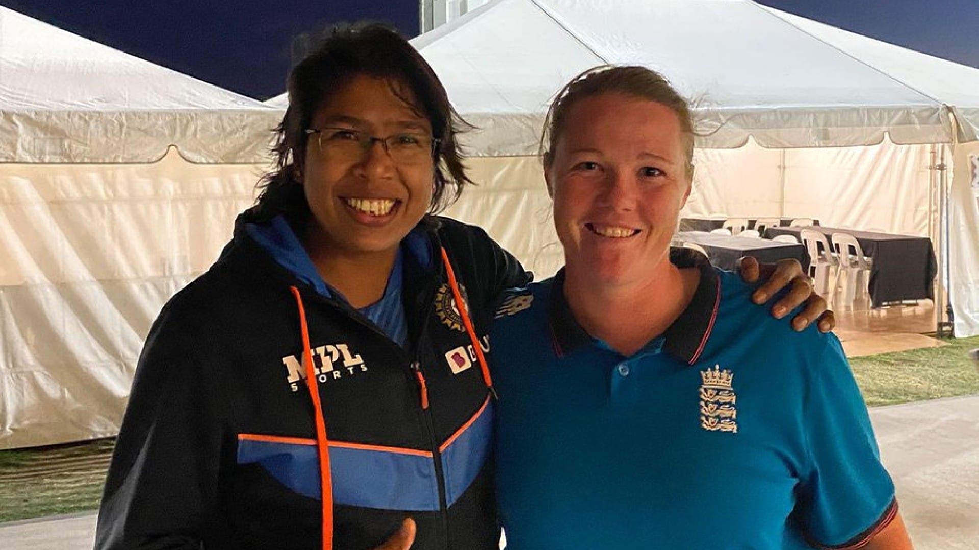 ICC Women's World Cup Match IND vs ENG Photos jhulan goswami and anya shrubsole