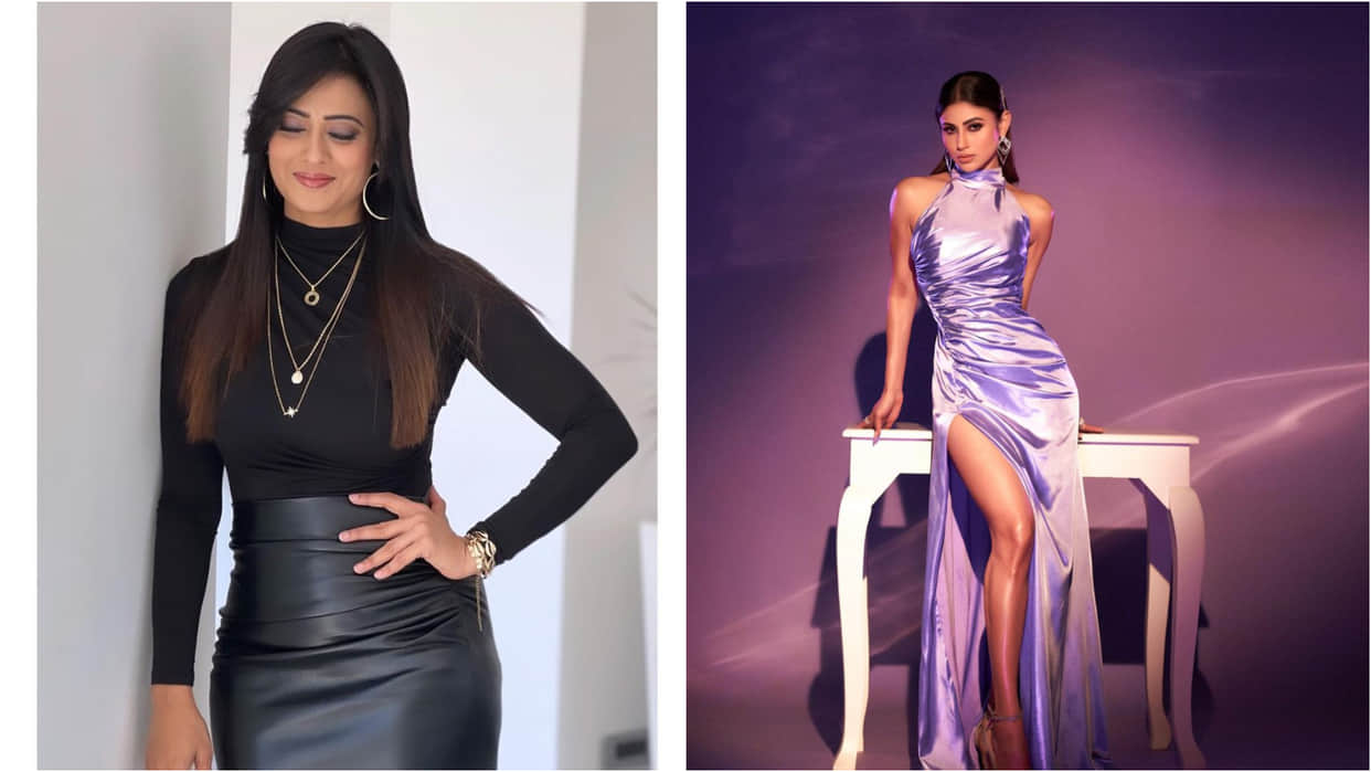 mouni roy shweta tiwari parineeti chopra actress sizzling look in one shoulder thigh high slit gown