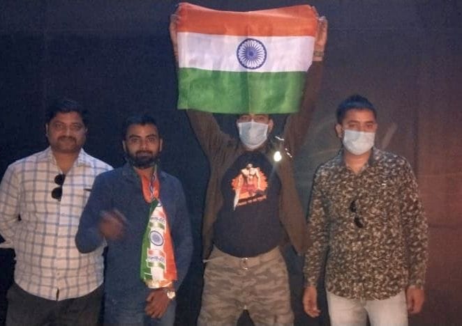 Soldier stopped from carrying tricolor in cinema hall