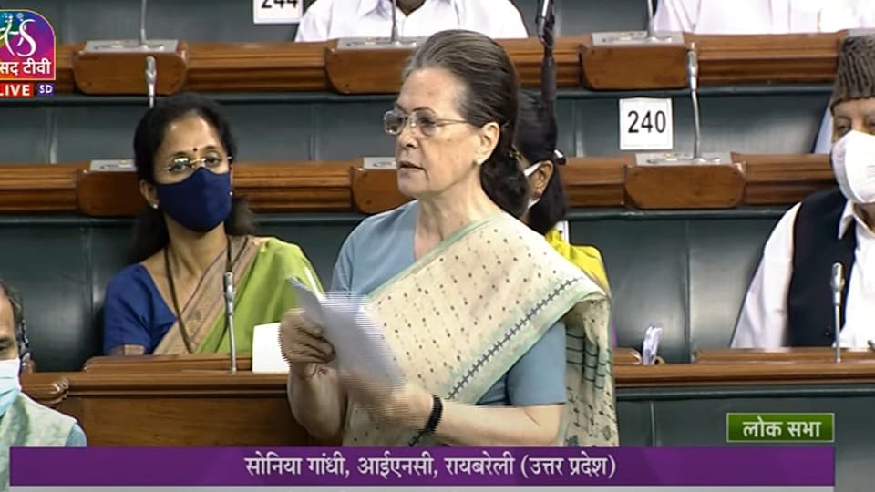 Sonia Gandhi in Loksabha, Facebook and Twitter are Used Increasingly Political parties and their Proxies