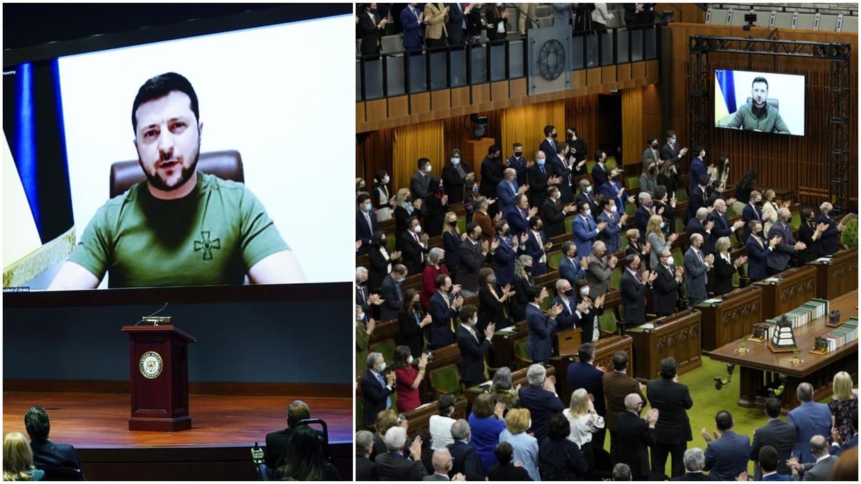 Ukraine President Volodymyr Zelensky addresses US Congress and lawmakers invokes Pearl Harbor and 9/11 asks for Ban on Russia news and updates