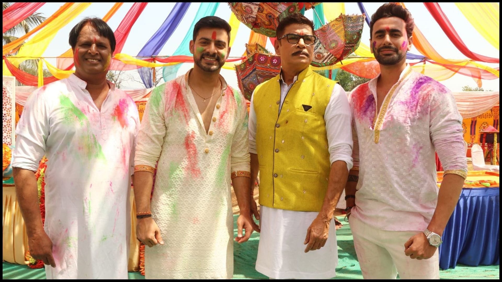 rang jau tere rang mein serial star cast celebrated holi 2022 at the set for the upcoming show, see pics