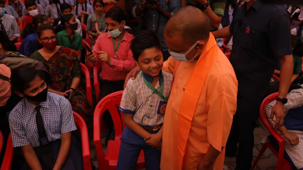 Covid vaccination of teenaged children starts in Uttar Pradesh.