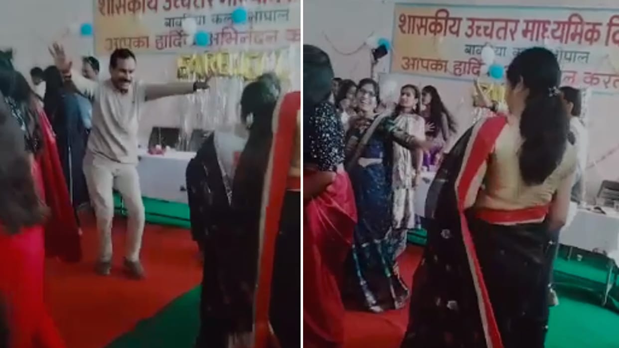 Bhopal: Government school teachers are dancing, Congress raises questions after viral video