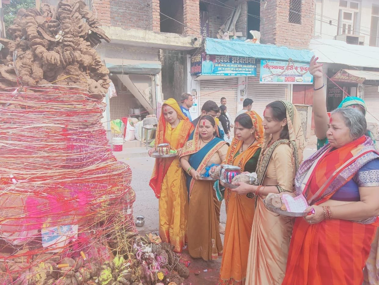 Holika, a symbol of evil, burnt with smoke