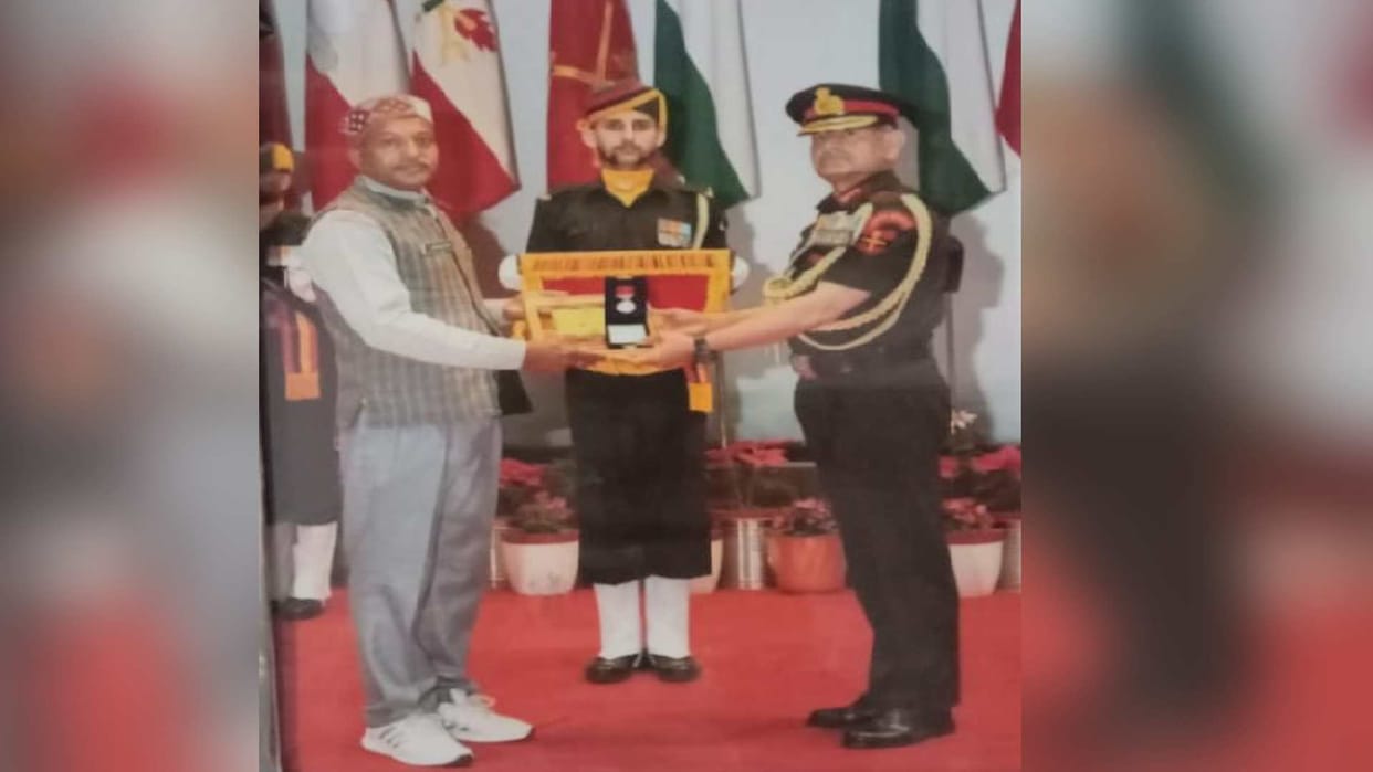 Martyr Rohin Kumar got Sena Medal posthumously