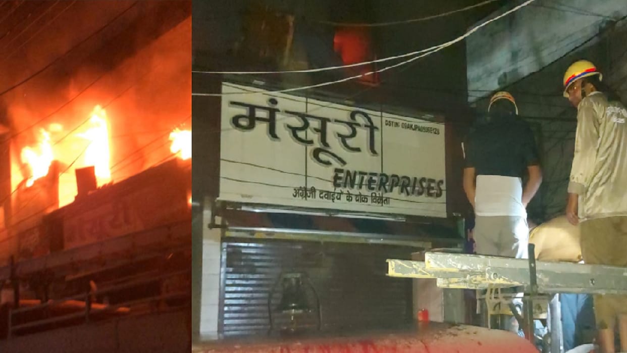 UP News: Fire set in a godown in Meerut and loss of many lakhs of rupees